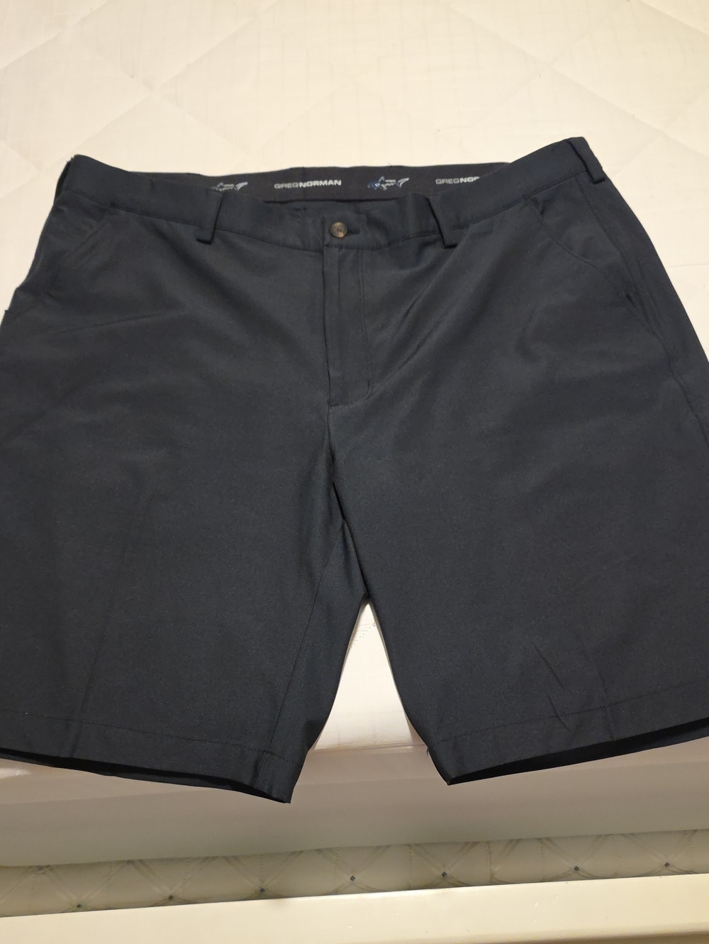 Greg Norman Collection Flat Front Navy Golf Shorts